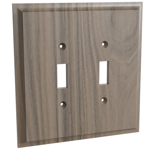 Designs Of Distinction Double Light Switch Plate - Walnut 01451001WL1